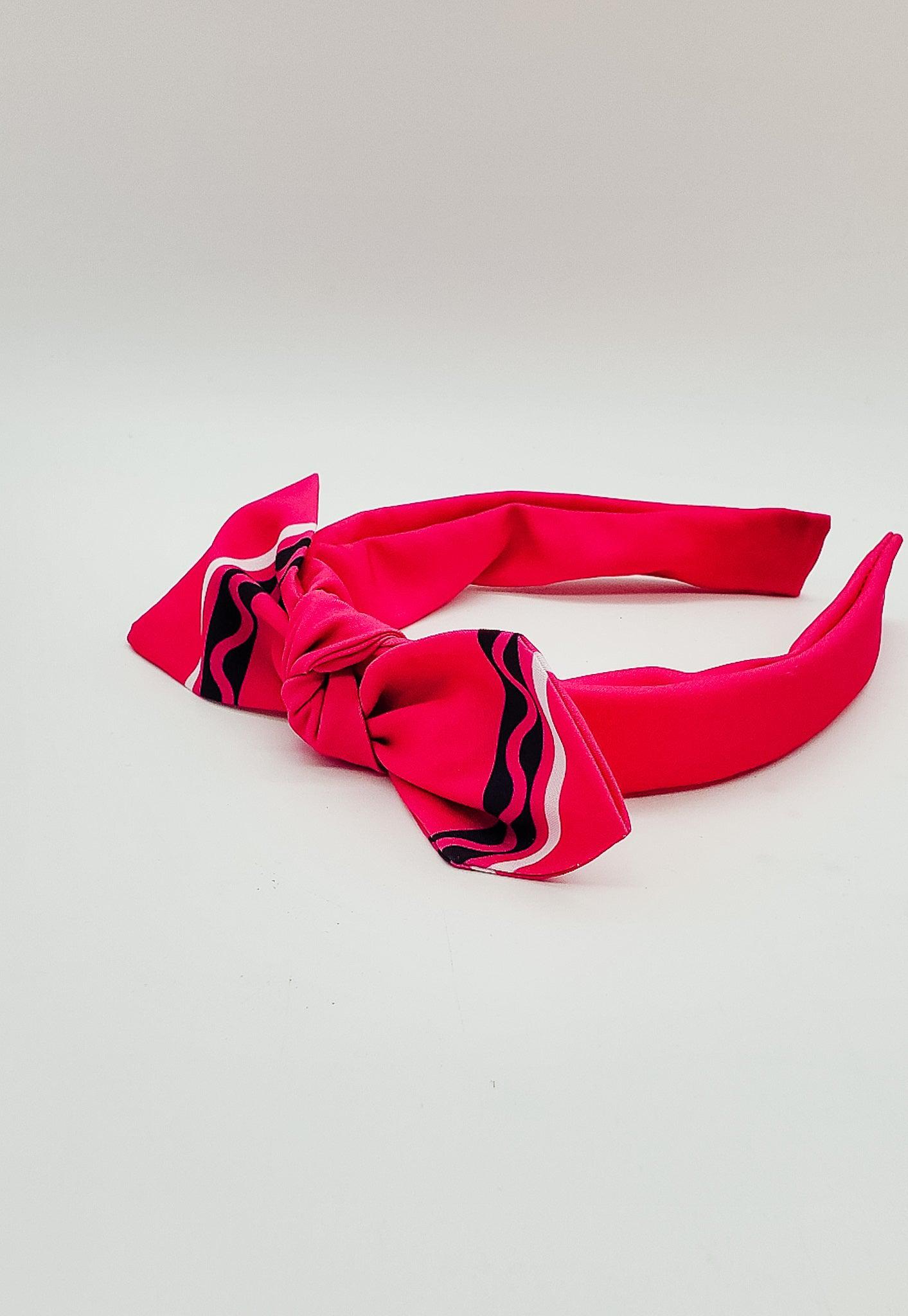 Pink Crayon - Hard Headband-Headband-Elie’s Bows