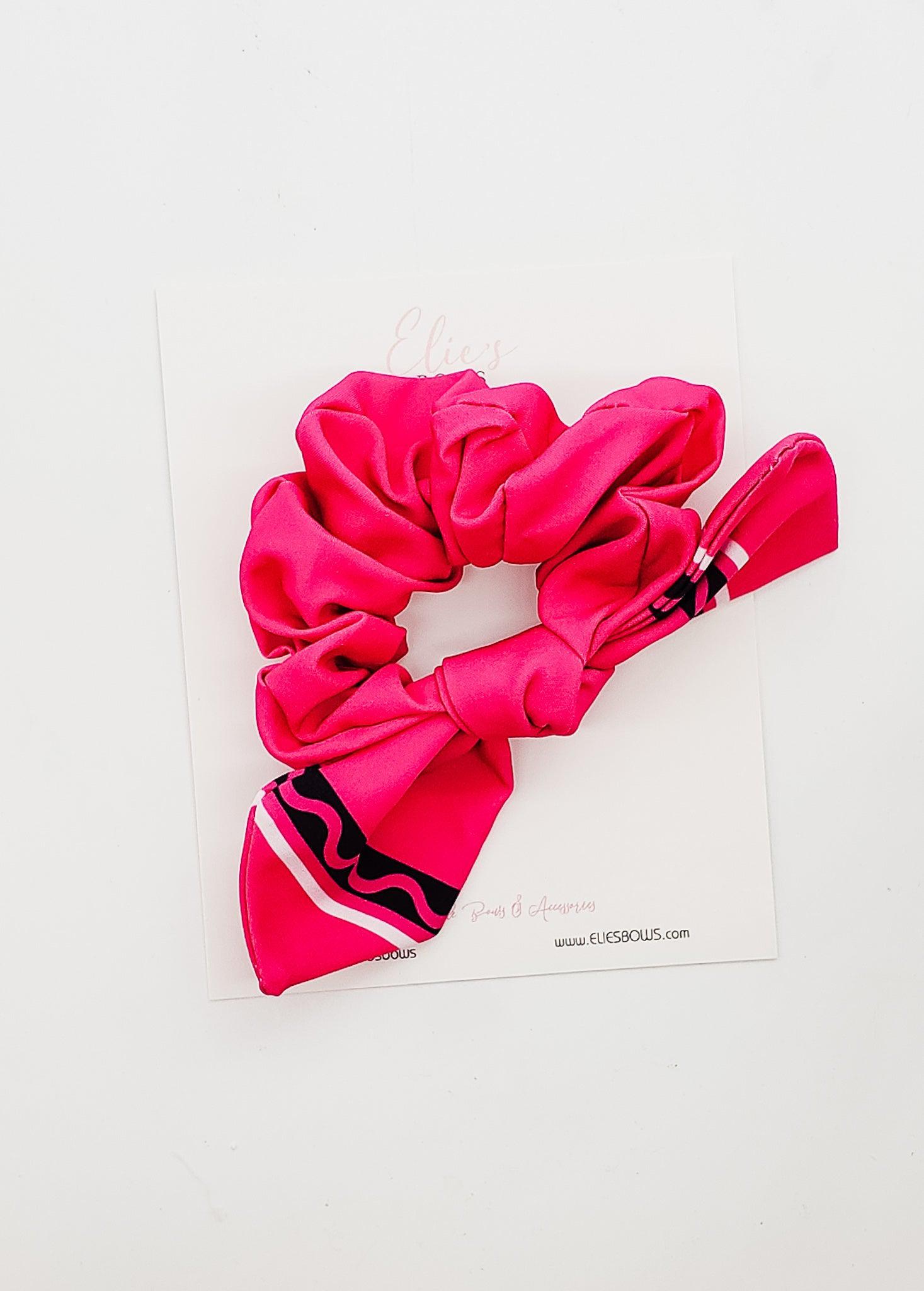 Pink Crayon - Scrunchie-Scrunchie-Elie’s Bows