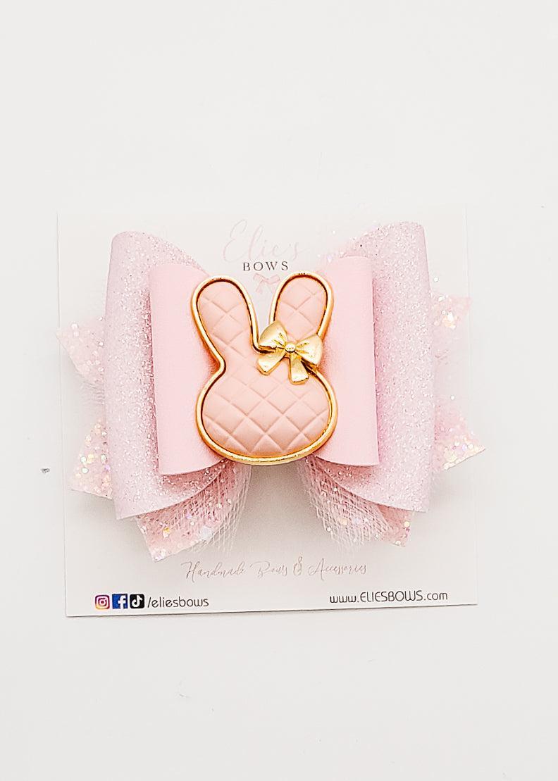 Pink Deluxe Bunny Bow - 3.5"-Bows-Elie’s Bows