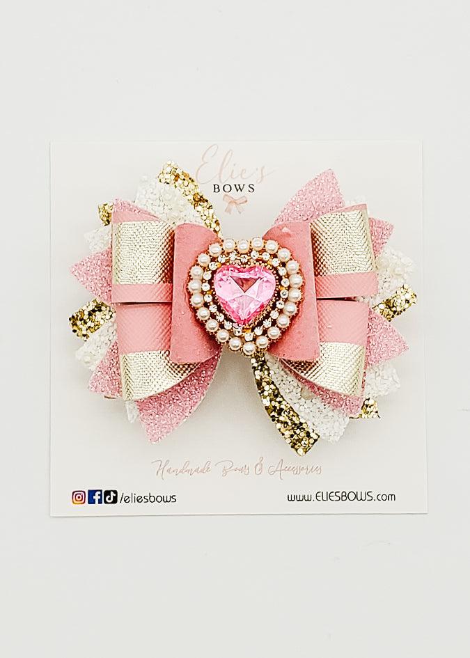 Pink Deluxe Heart - 3"-Bows-Elie’s Bows