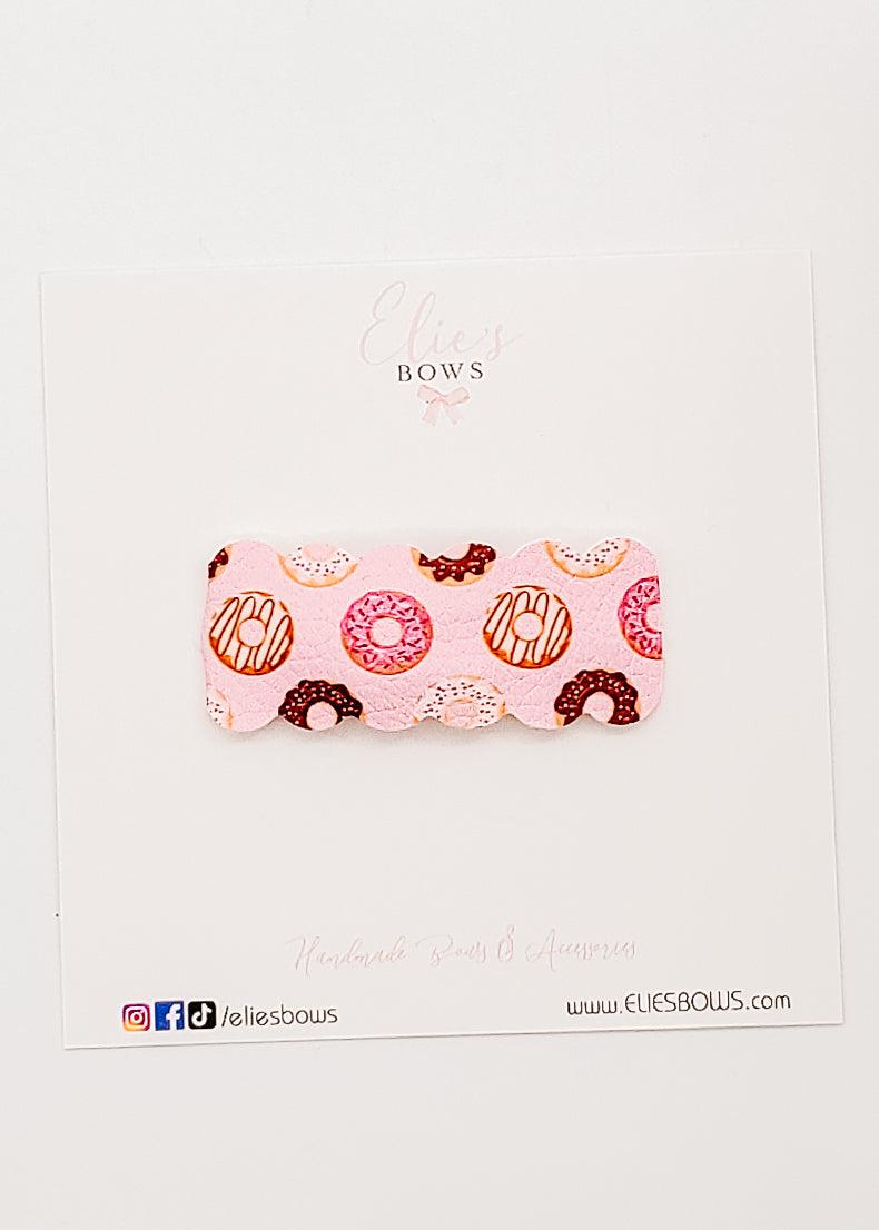 Pink Donuts - Snap Clip - 2.2"-Snap Clips-Elie’s Bows