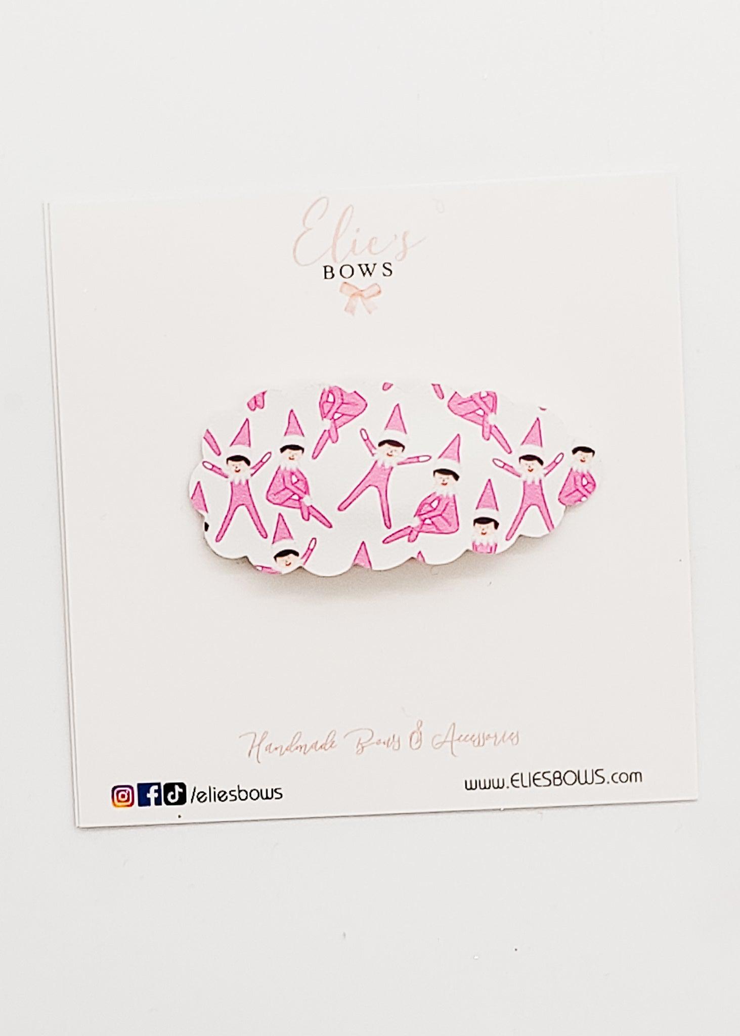 Pink Elf - Snap Clip - 2.5"-Snap Clips-Elie’s Bows