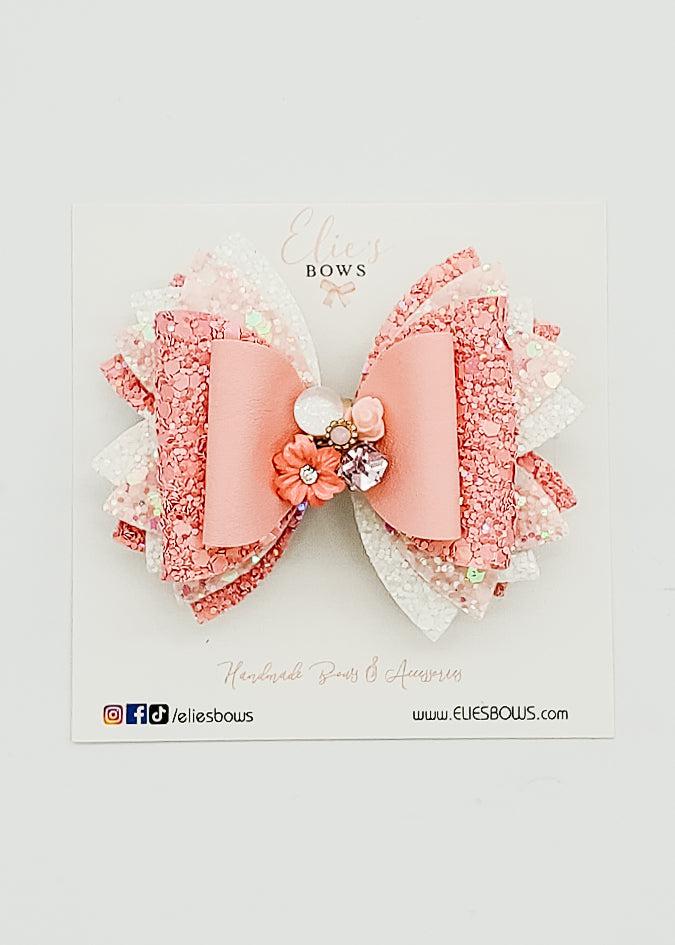 Pink Flowers - 3"-Bows-Elie’s Bows