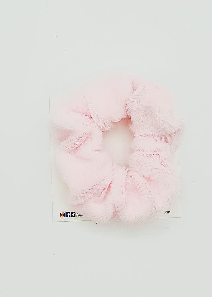 Pink Fur - Mini Scrunchie-Scrunchie-Elie’s Bows