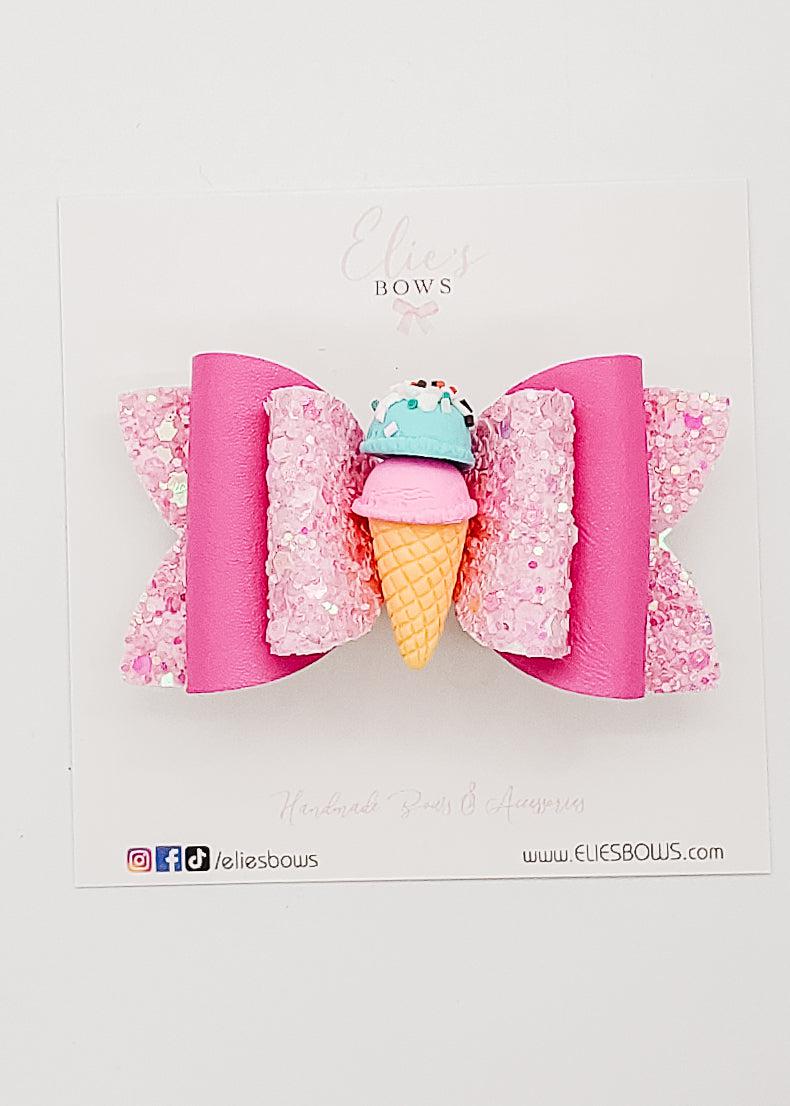 Pink Ice Cream - 3"-Bows-Elie’s Bows