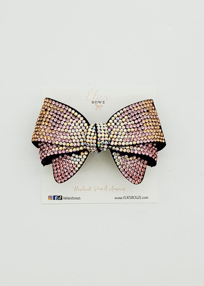 Pink Jewels Chic Barette Bow - 4"-Bows-Elie’s Bows