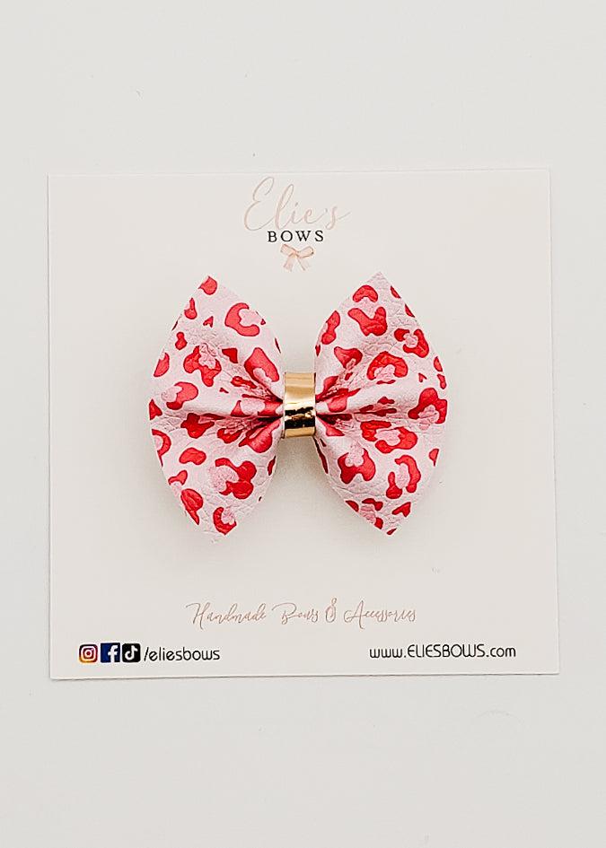 Pink Leopard - Pixie Bow - 2"-Bows-Elie’s Bows