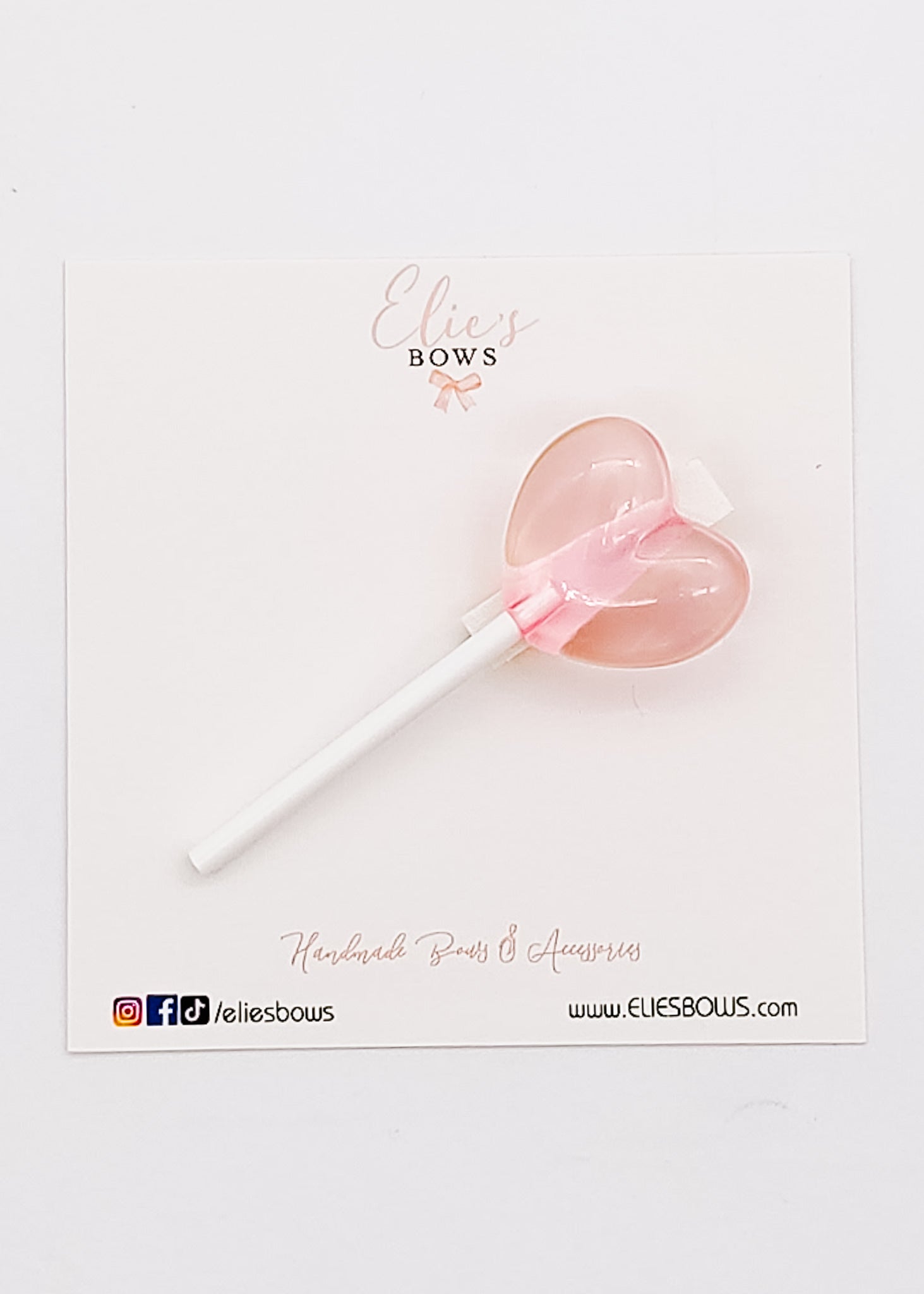 Pink Lollipop - Bar Clip - 2"-Snap Clips-Elie’s Bows