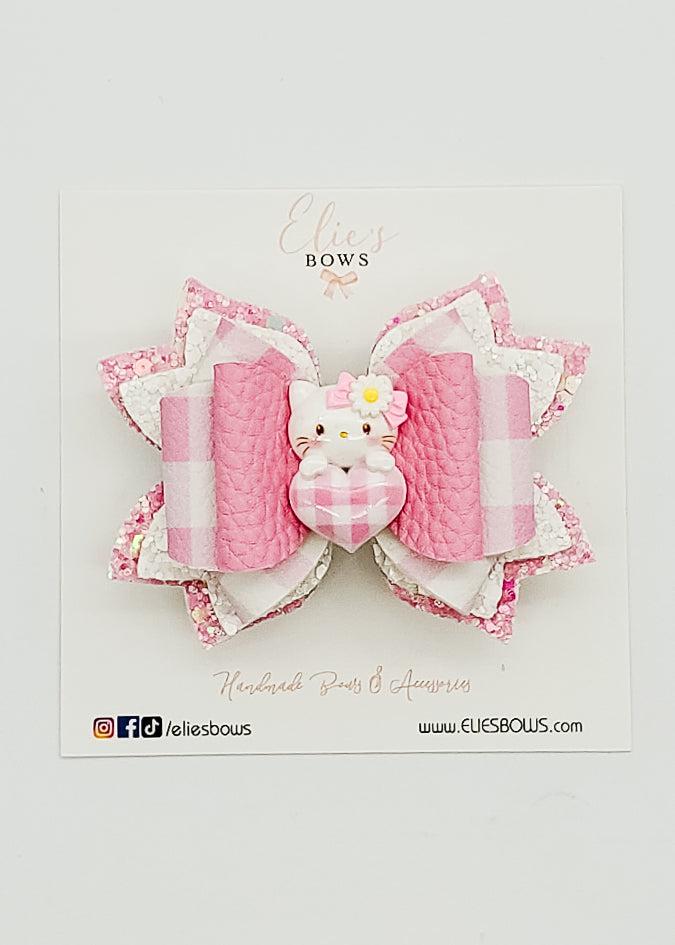 Pink Love Kitty - 3"-Bows-Elie’s Bows