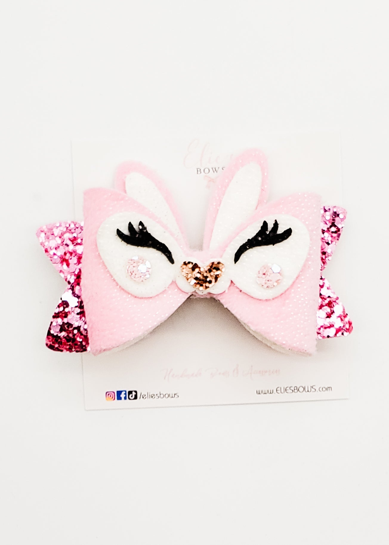 Pink Rabbit - 4"-Bows-Elie’s Bows