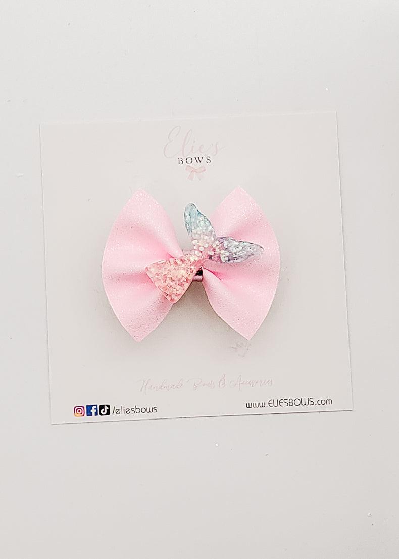 Pink Shimmer - Pixie Bow - 2"-Bows-Elie’s Bows