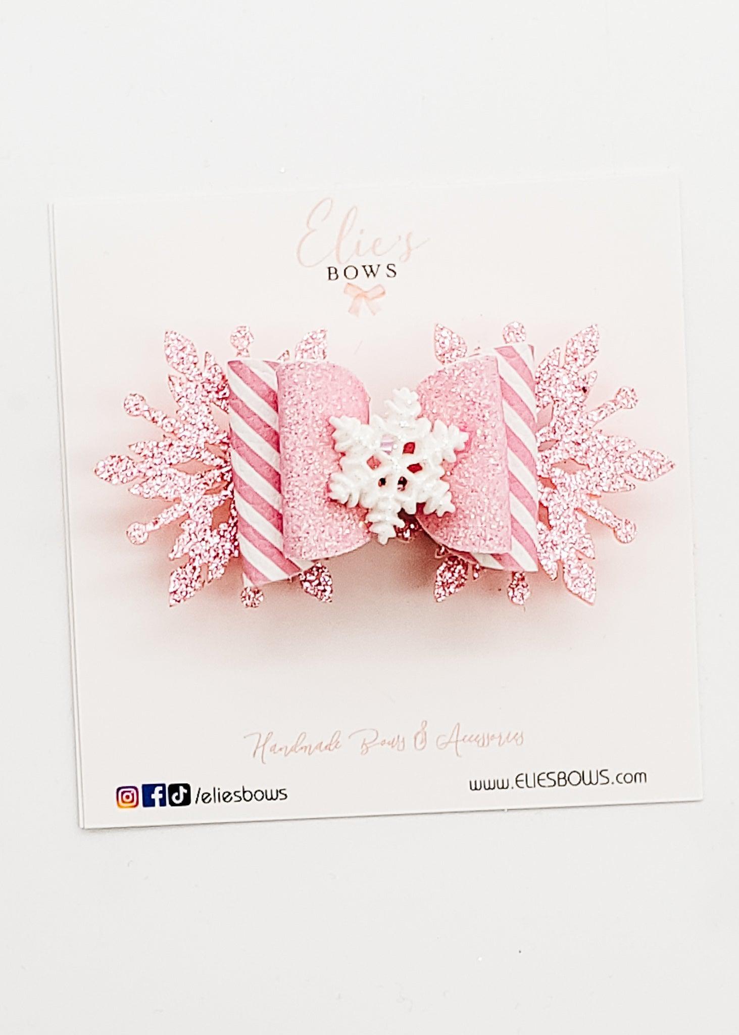 Pink Snowflake - 3.5"-Bows-Elie’s Bows