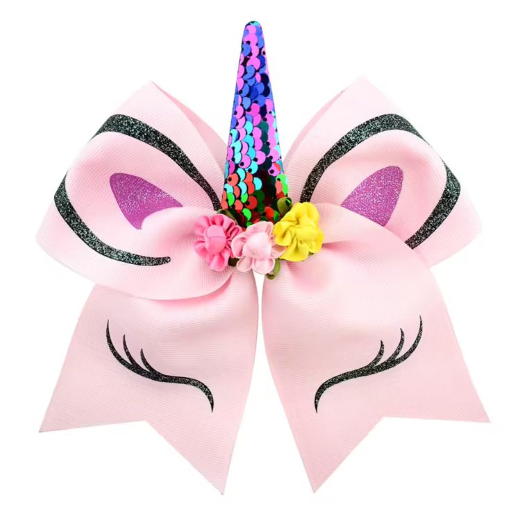 Pink Unicorn Cheer Bow - 3" (PRE-ORDER)-Bows-Elie’s Bows