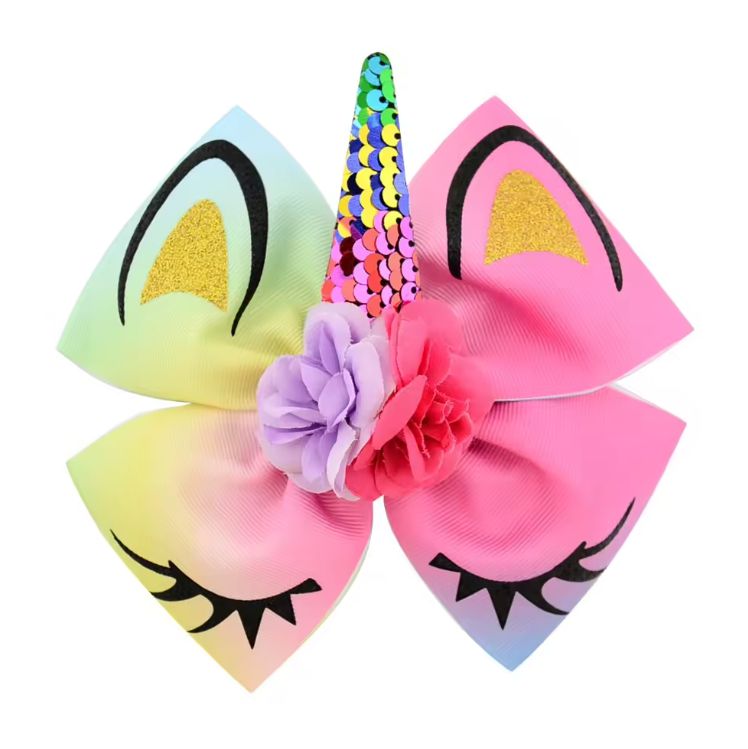 Pink Unicorn Ribbow Bow - 3" (PRE-ORDER)-Bows-Elie’s Bows