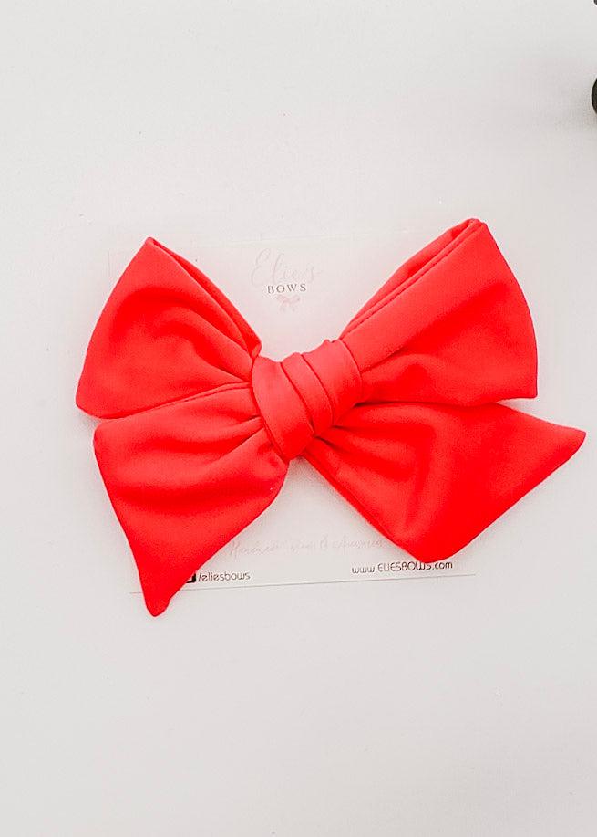 Pink - Waterpoof - Elie - Fabric Bow - 4"-Bows-Elie’s Bows