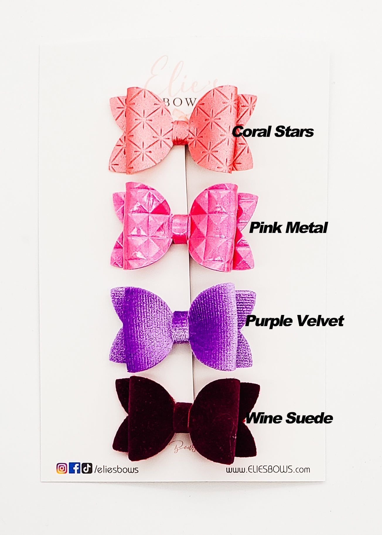 Pink/Purples Solid Bows - 2"-Bows-Elie’s Bows