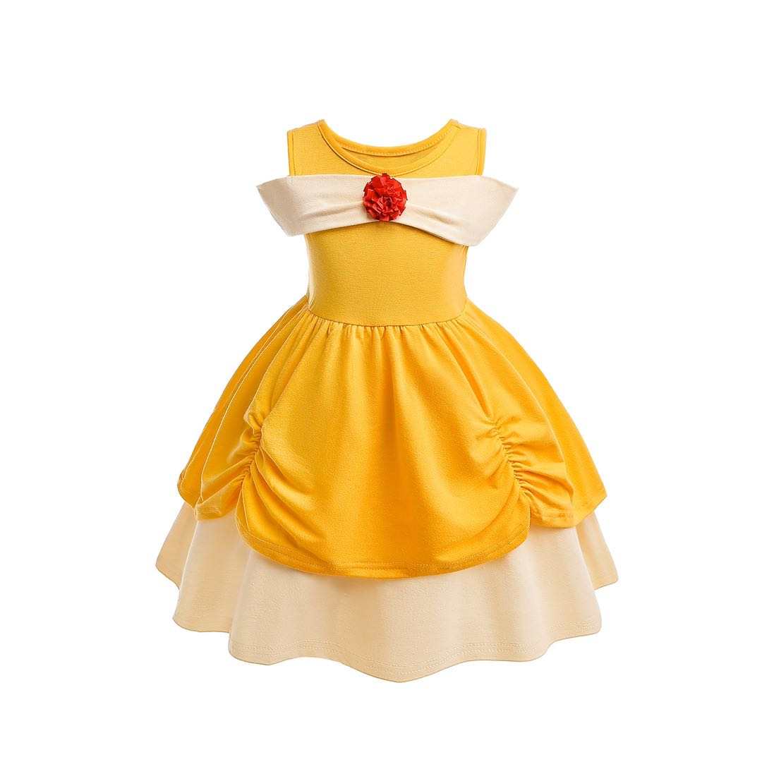 Princess Belle - Cotton Dress-Dresses-Elie’s Bows