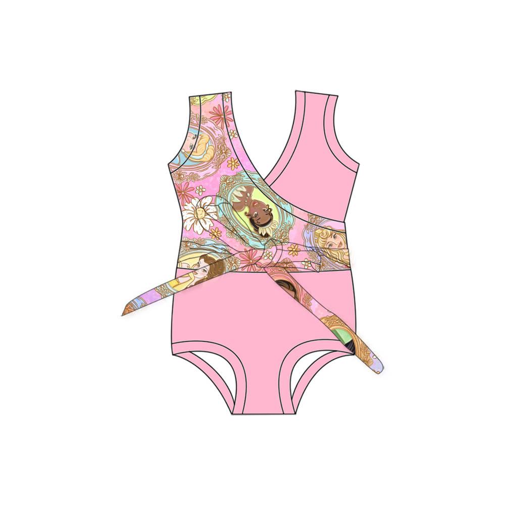 Princess - One Piece Twist Bathing Suit PRE-ORDER-Bathing suits-Elie’s Bows