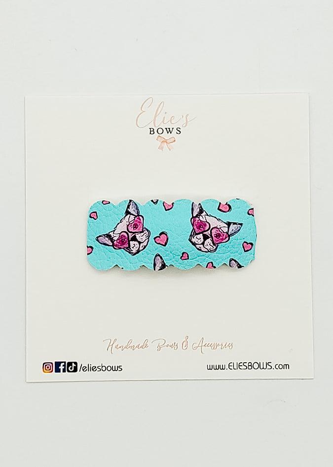 Puppy Love - Snap Clip - 2.2"-Snap Clips-Elie’s Bows