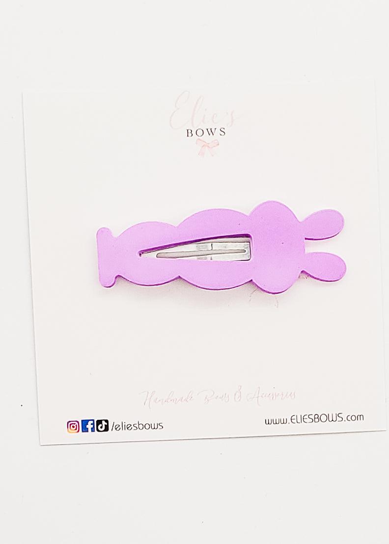 Purple Bunny Hop - Snap Clip - 7cm-Snap Clips-Elie’s Bows