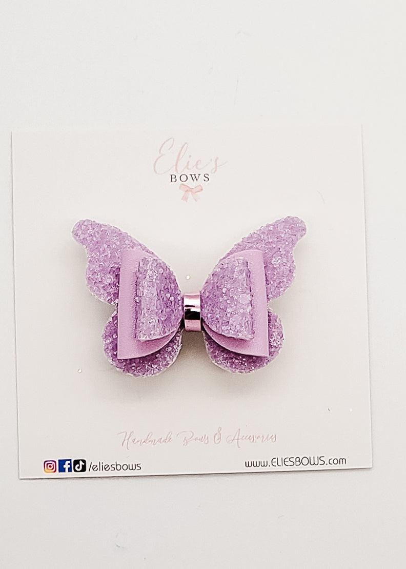 Purple Butterfly Bow - 6cm-Bows-Elie’s Bows
