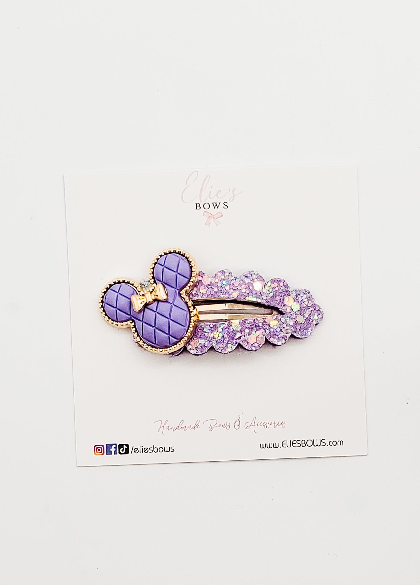 Purple Chic - Snap Clips - 2.5"-Snap Clips-Elie’s Bows