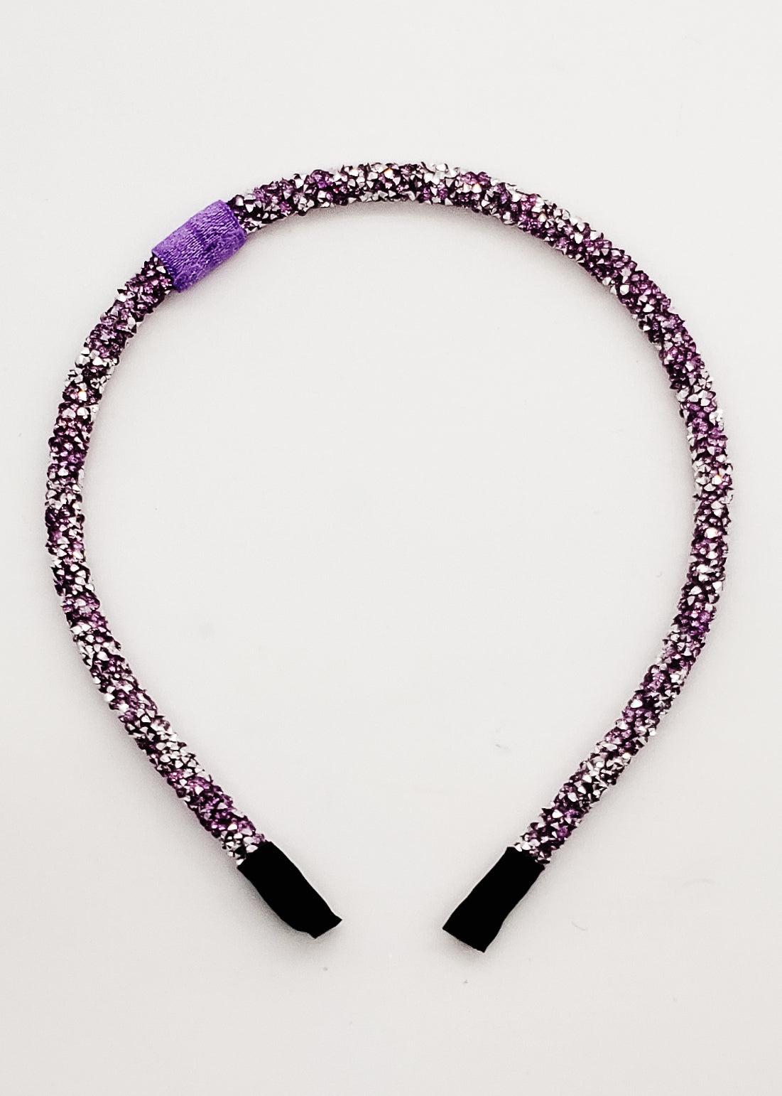 Purple Magic Glitter - GWM Hard Headband-Hard Headbands-Elie’s Bows