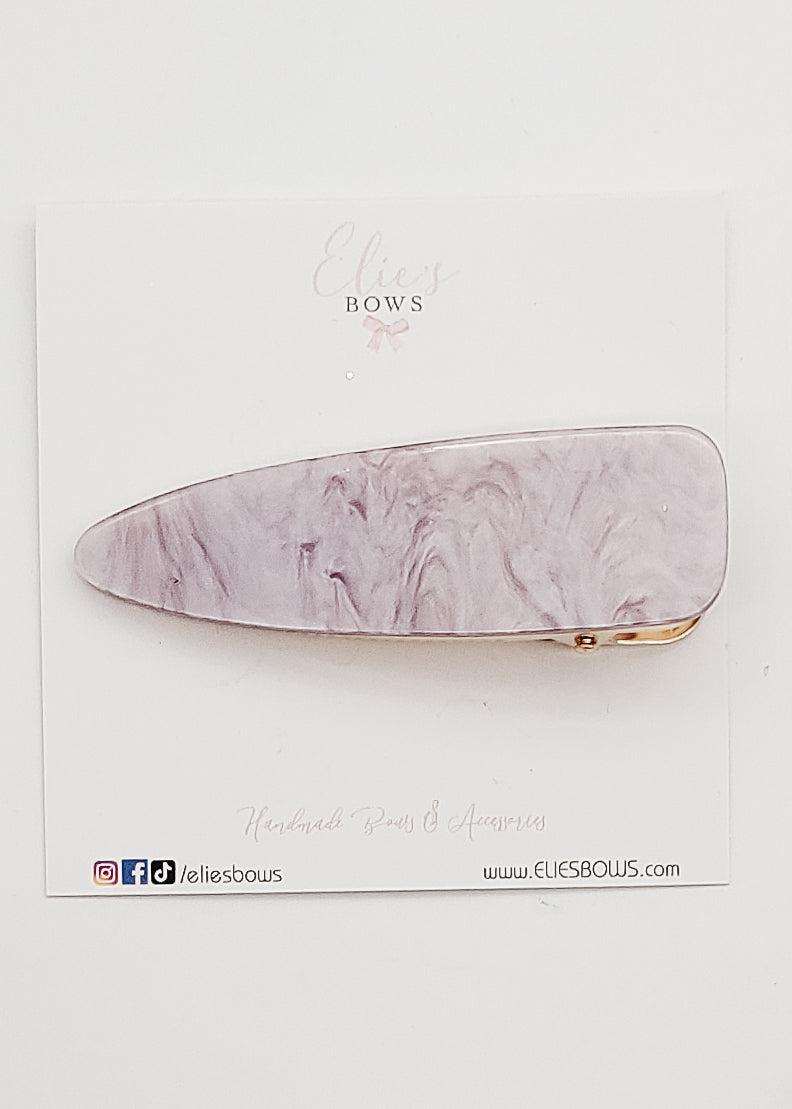 Purple Marble - Bar Clip 8cm-Snap Clips-Elie’s Bows