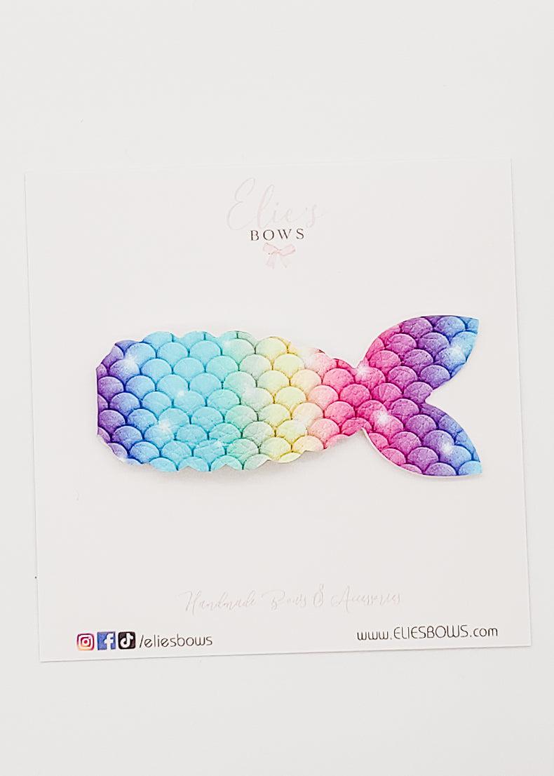 Rainbow Scales - Snap Clip - 2.5"-Snap Clips-Elie’s Bows