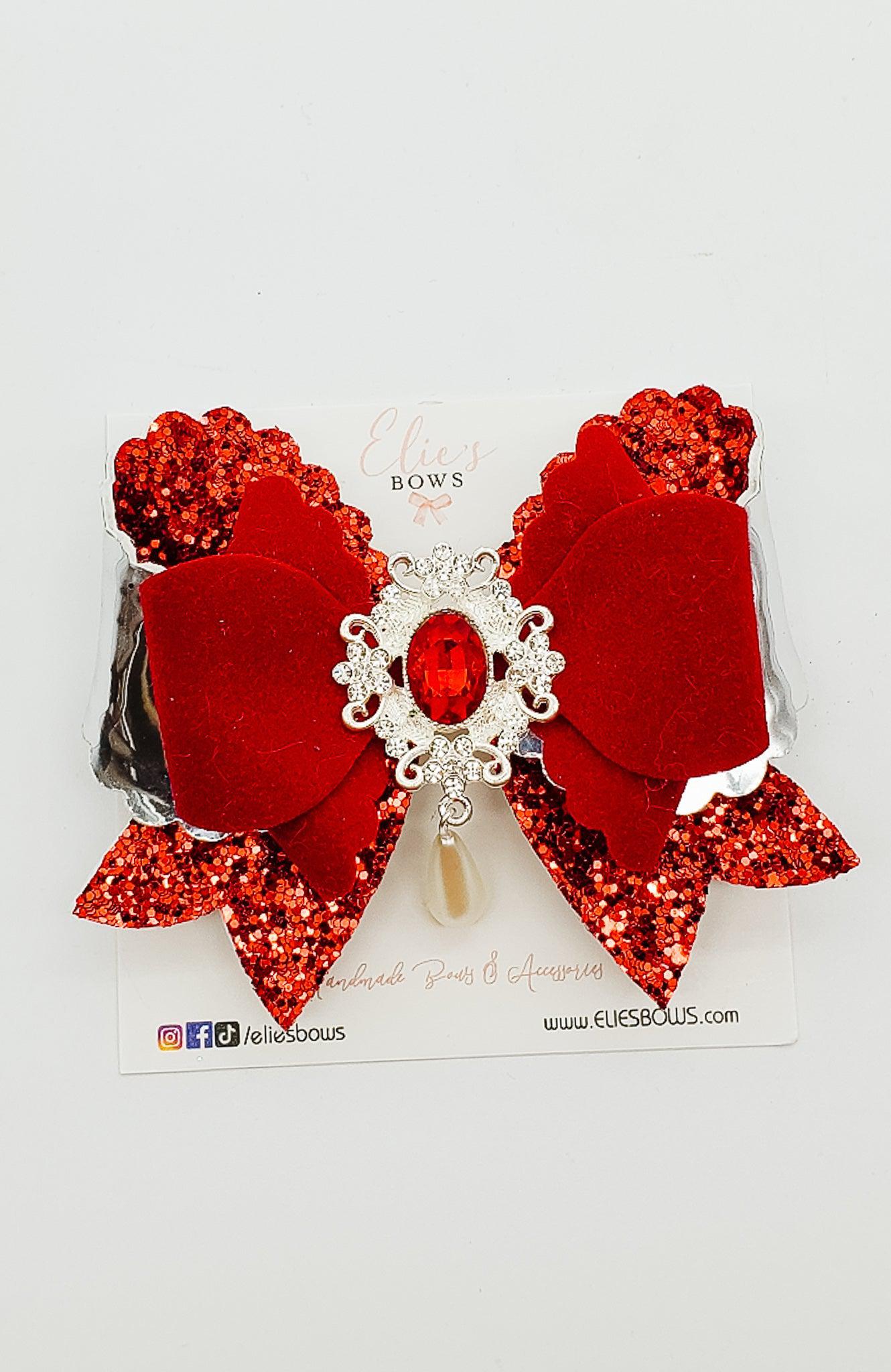 Red Christmas - 3.5"-Bows-Elie’s Bows