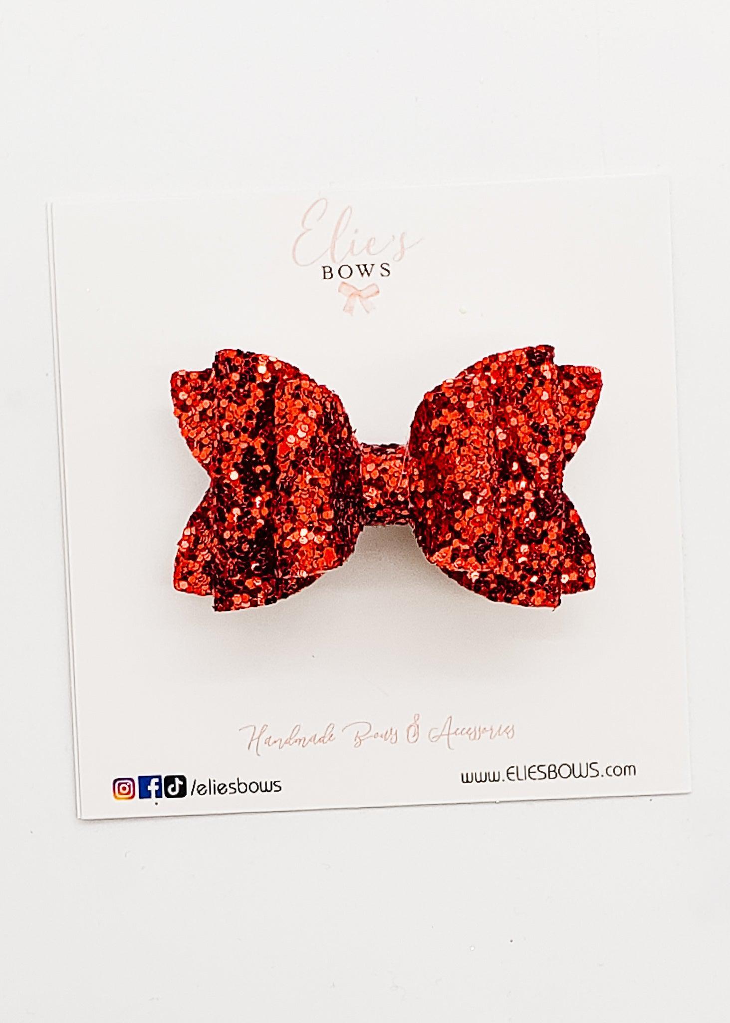 Red Glitter - 2.5"-Bows-Elie’s Bows