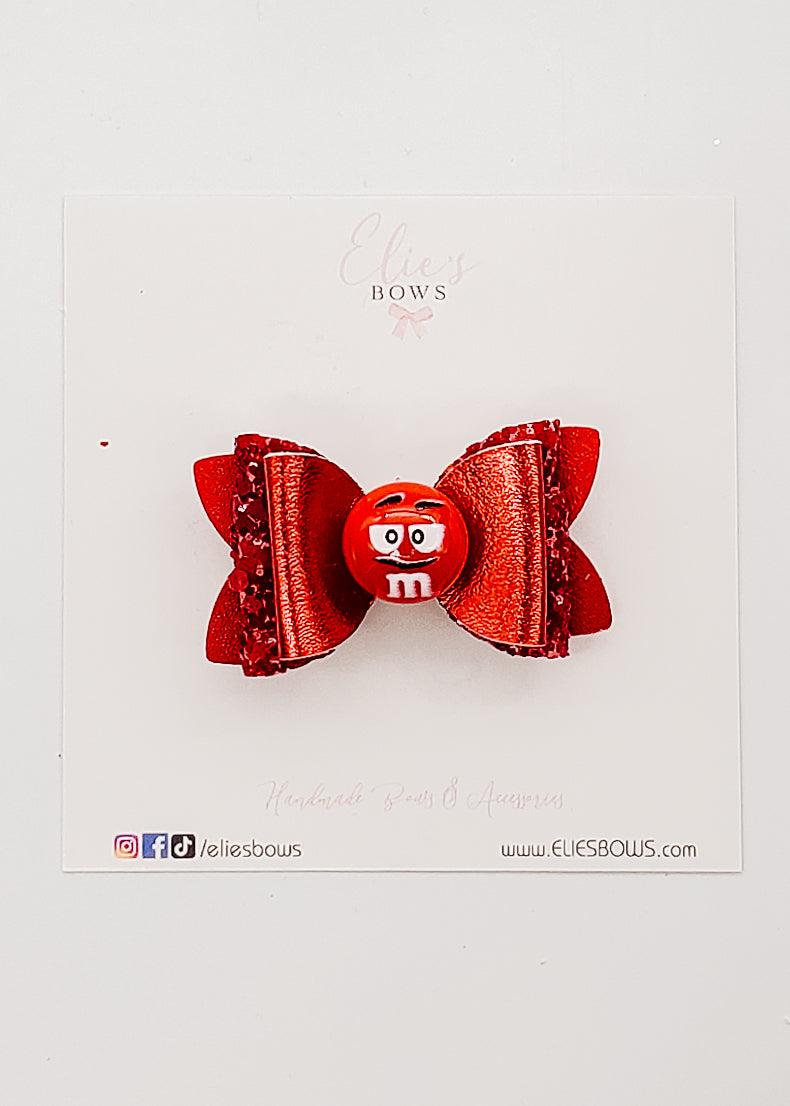 Red M&M - 2"-Bows-Elie’s Bows