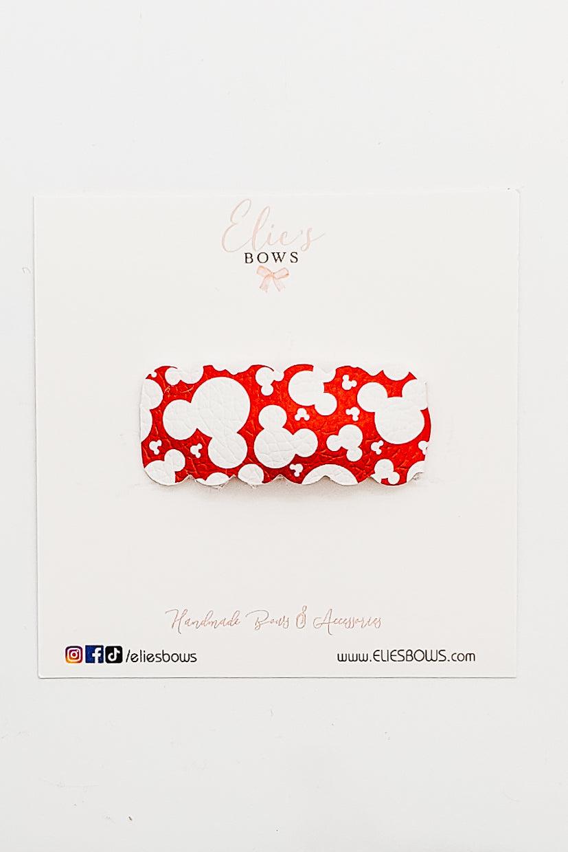 Red Mouse - Snap Clips - 2"-Snap Clips-Elie’s Bows
