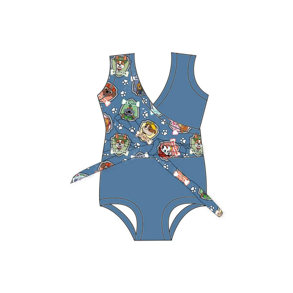Rescue Dogs - One Piece Twist Bathing Suit PRE-ORDER-Bathing suits-Elie’s Bows