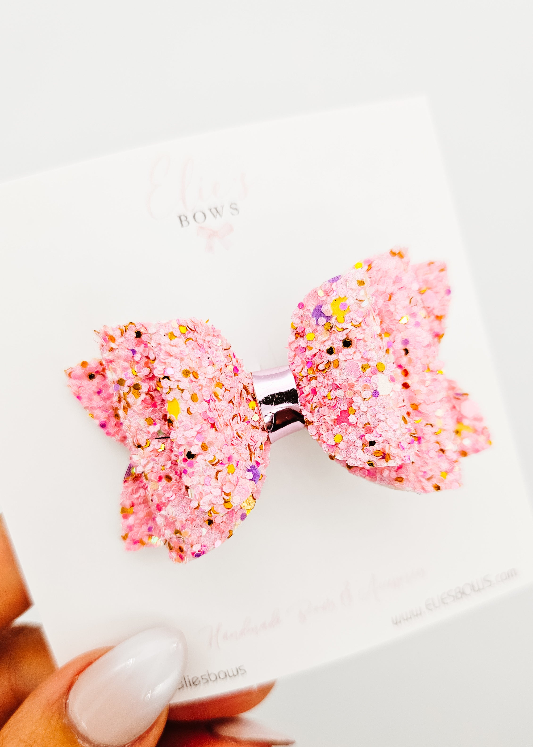 Nerissa Glitter - Hair Bow 2.5"
