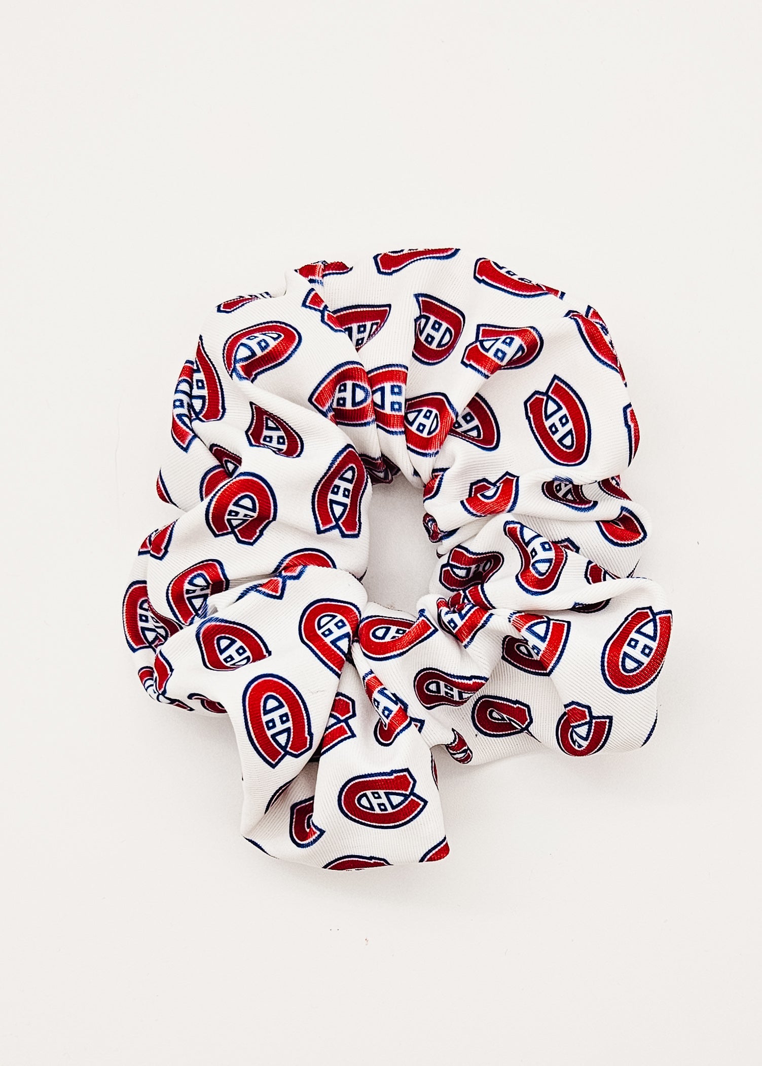 White Habs Scrunchie