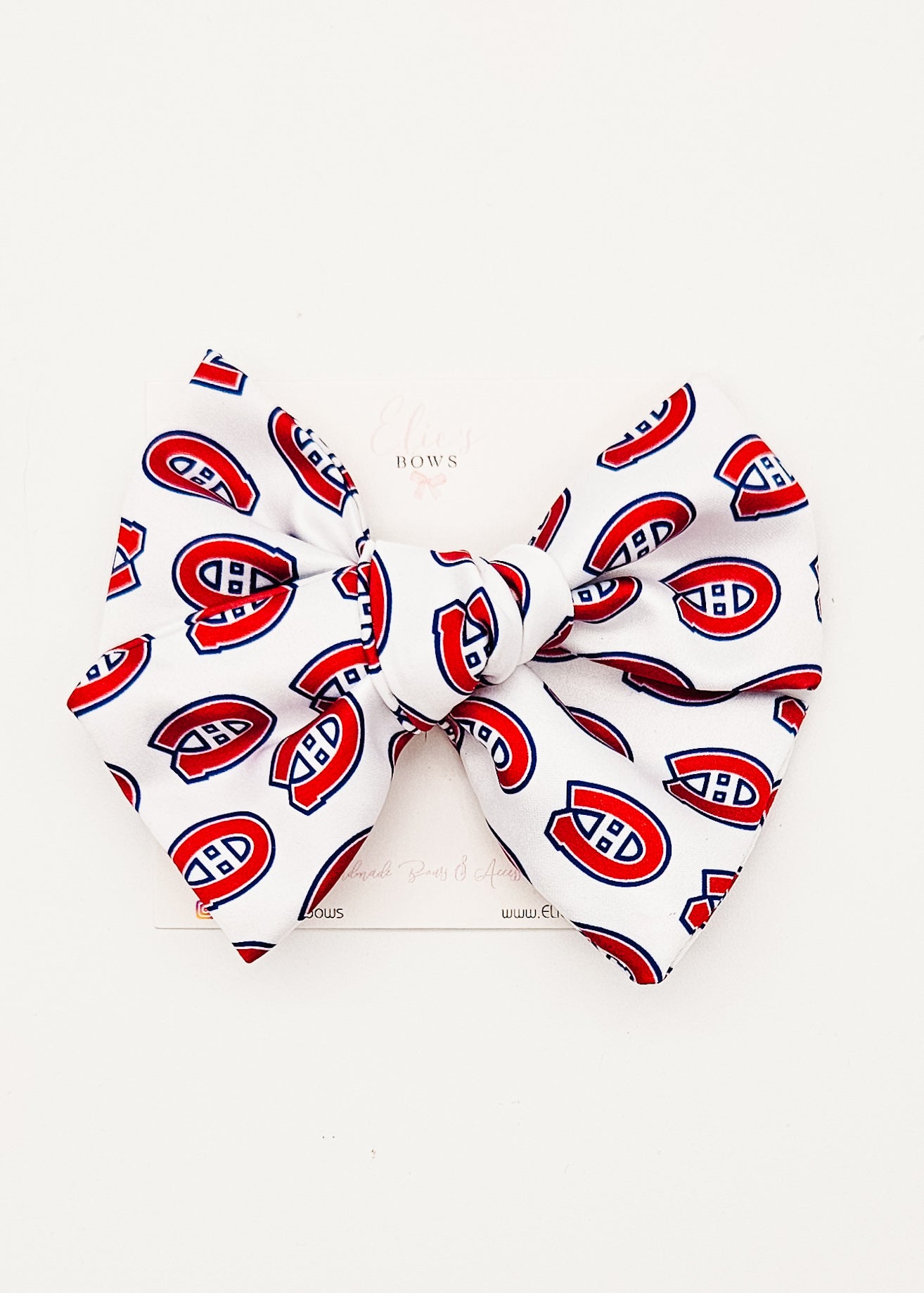 White  - Fabric Bow - 4"