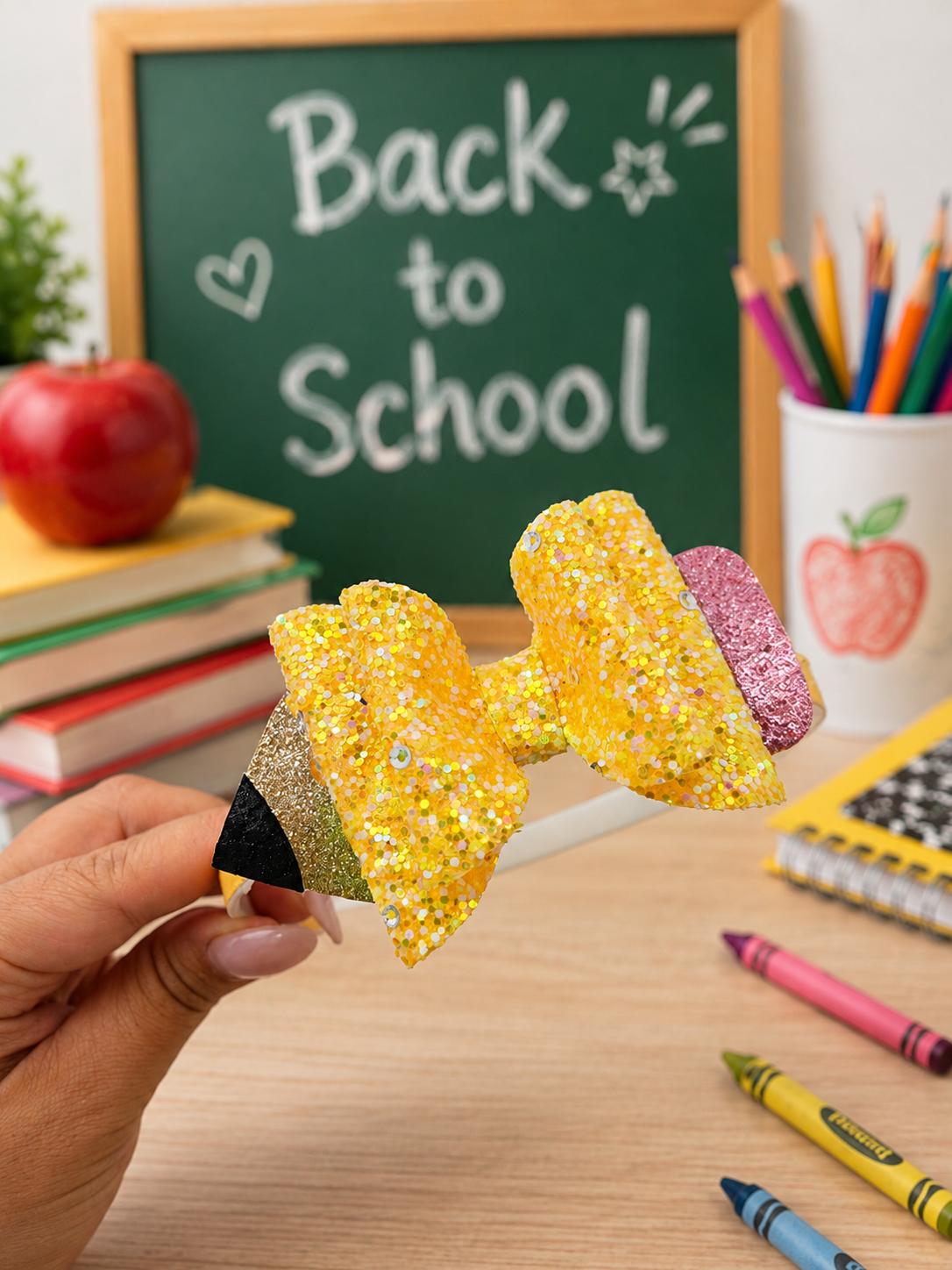 Yellow Sequence Pencil - Headband