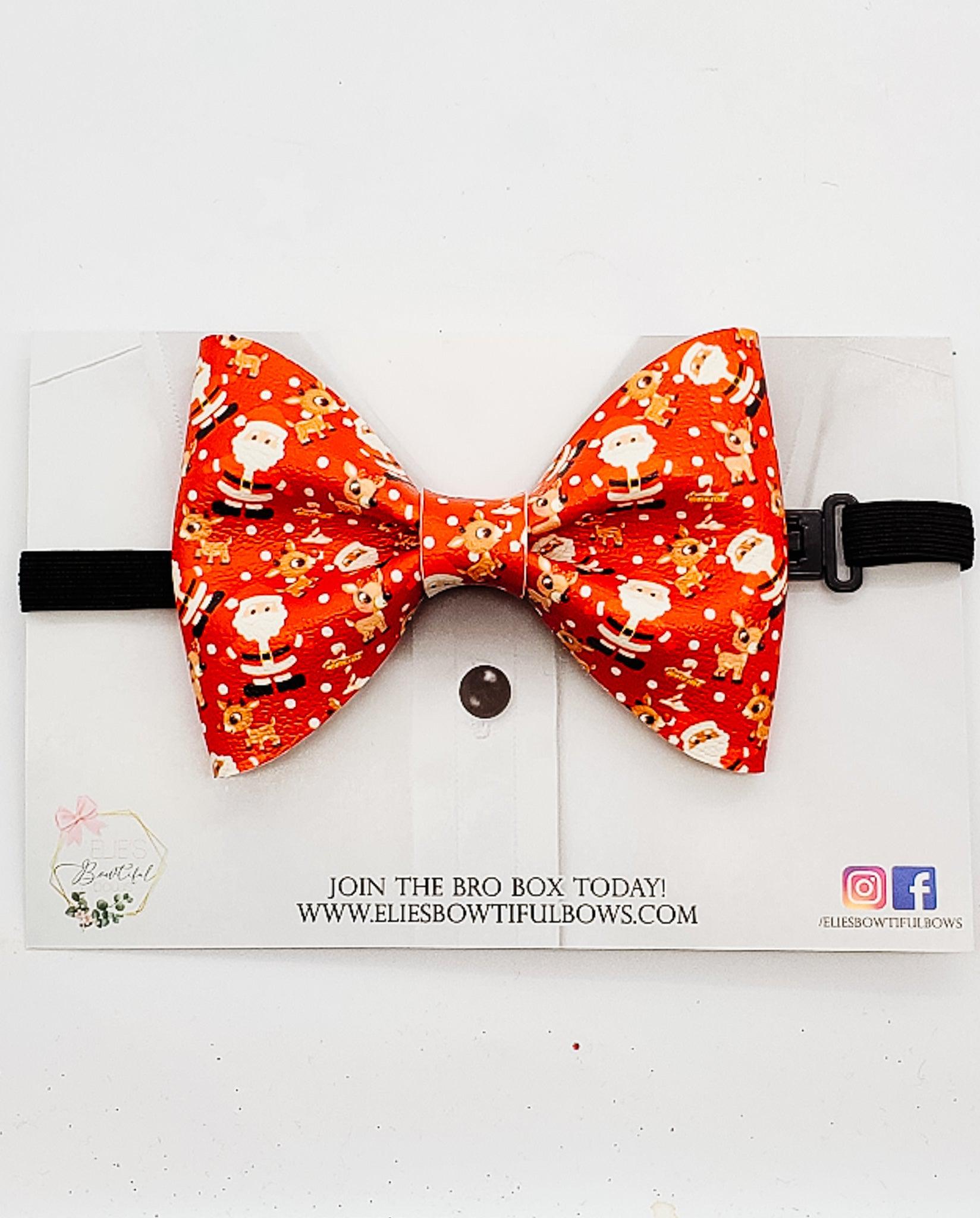 Rudolph - faux leather - 4.2"-Bowtie-Elie’s Bows