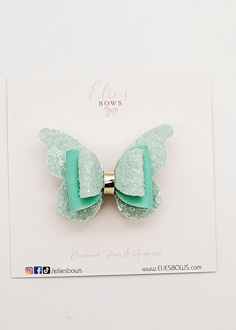 Seafoam Butterfly Bow - 6cm-Bows-Elie’s Bows