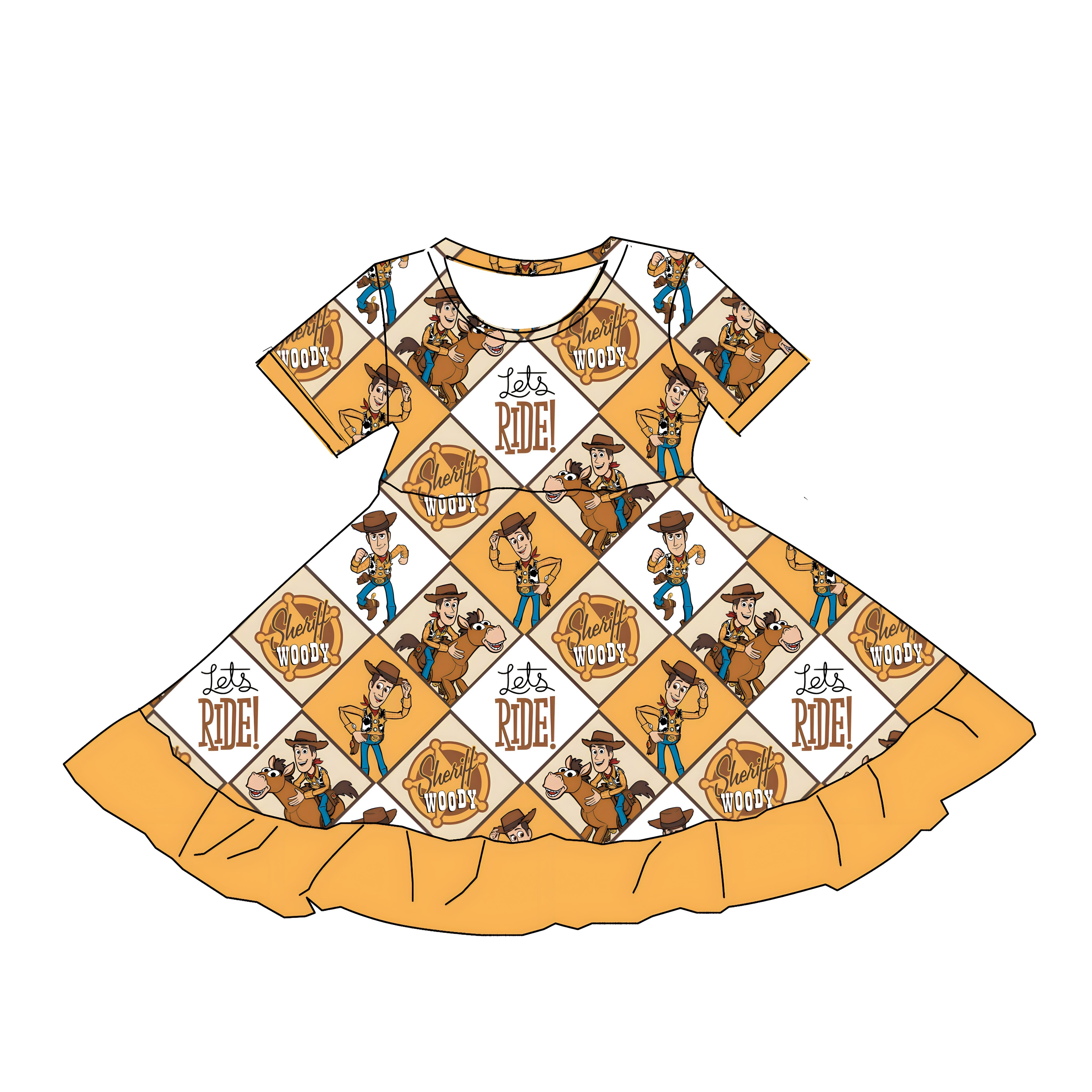 Sheriff (Short Sleeve Dress) PRE-ORDER-Dresses-Elie’s Bows