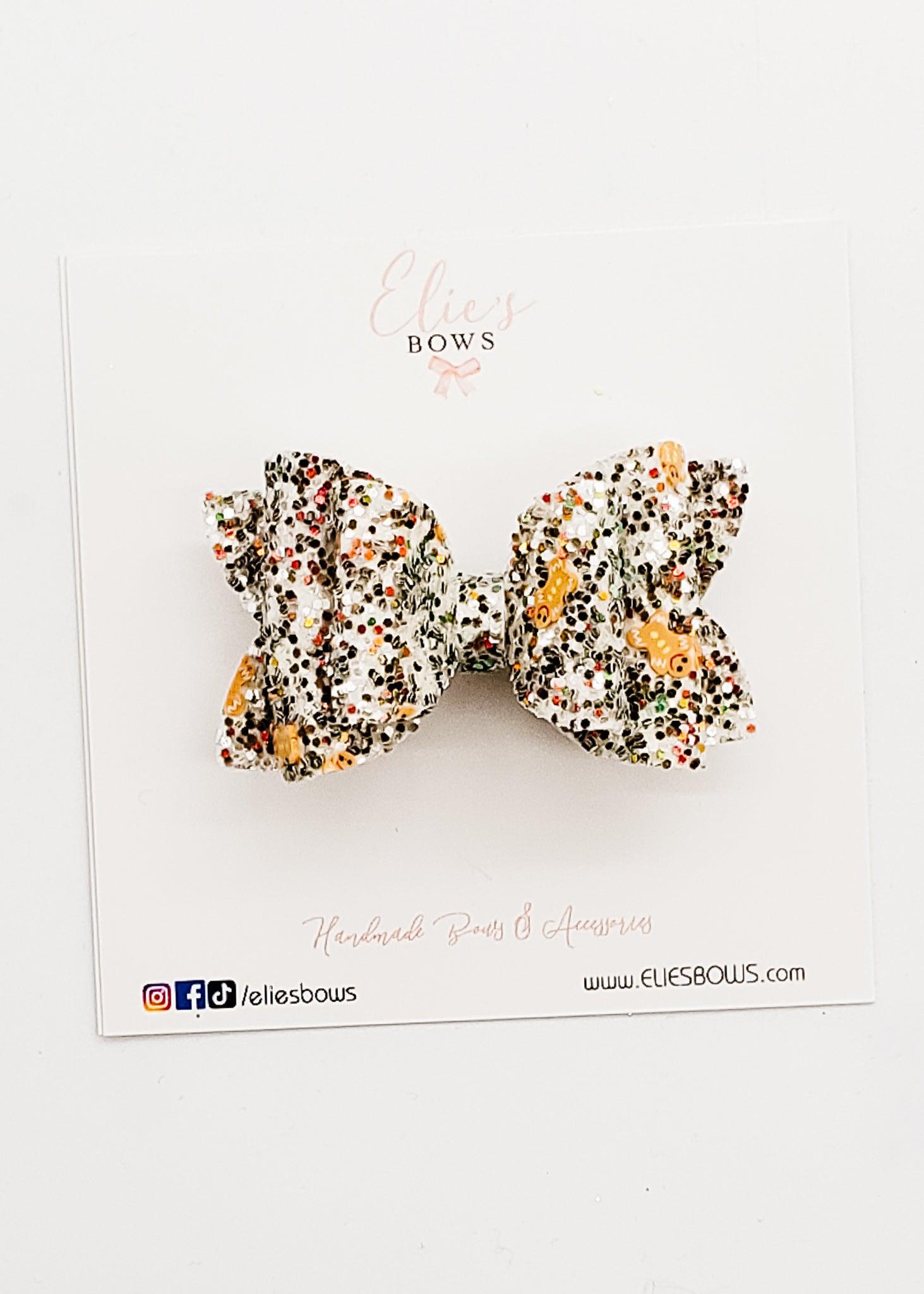 Silver Gingerbread Glitter - 2.5"-Bows-Elie’s Bows