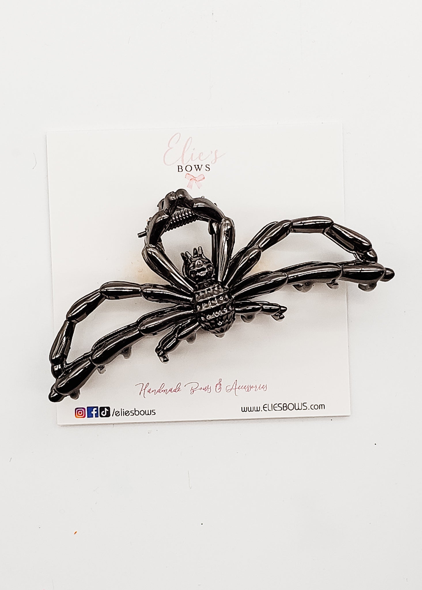 Silver Spider - Claw Clip-Claw Clips-Elie’s Bows