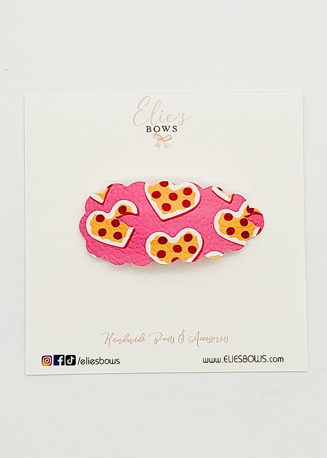 Slice of my Heart - Snap Clip - 2.5"-Snap Clips-Elie’s Bows