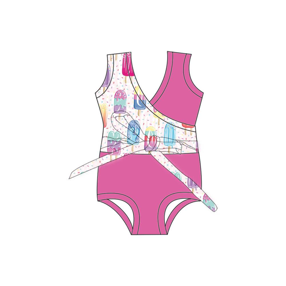 Sprinkles - One Piece Twist Bathing Suit PRE-ORDER-Bathing suits-Elie’s Bows