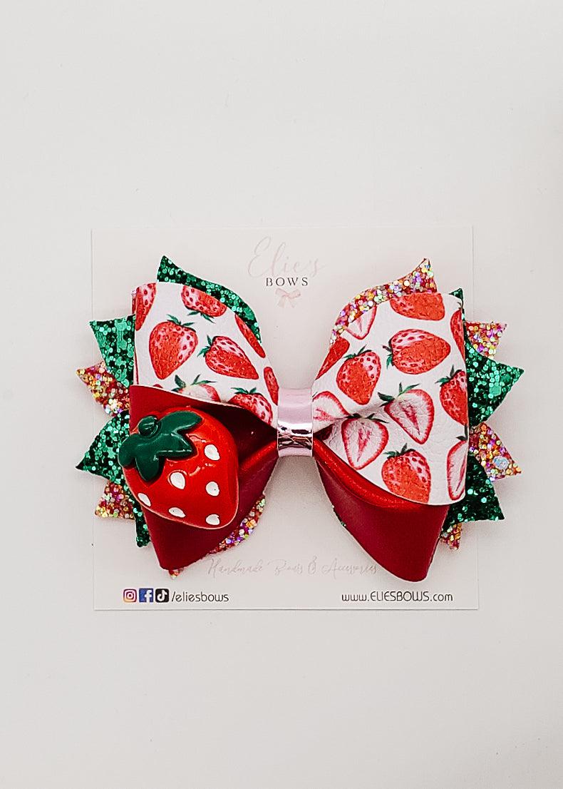 Strawberry Fields - 4"-Bows-Elie’s Bows