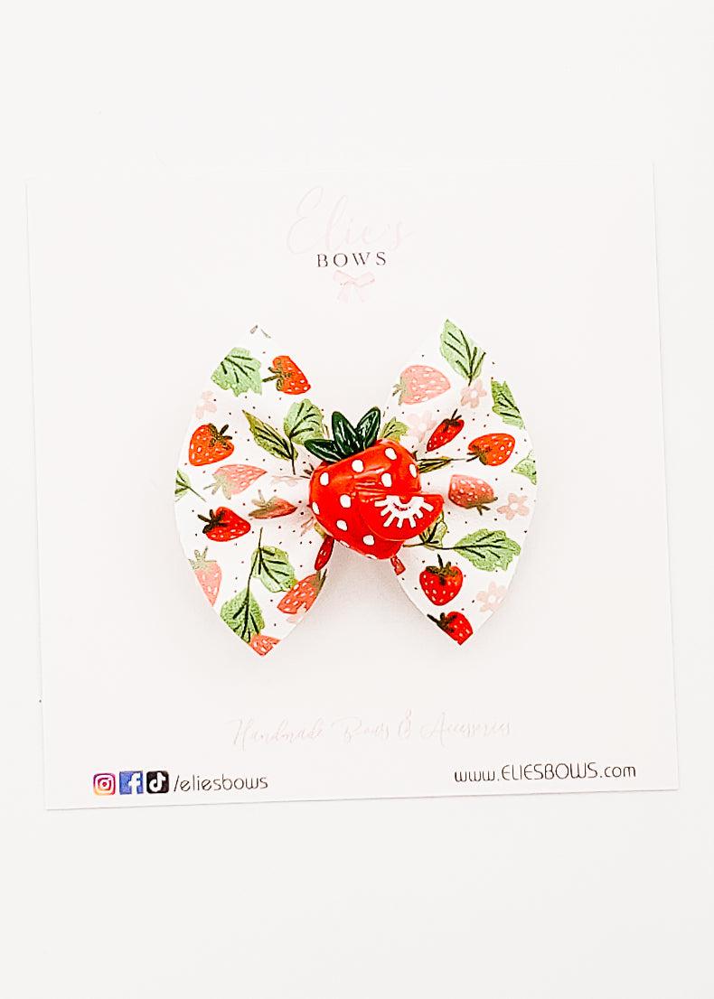 Strawberry - Pixie Bow - 2"-Bows-Elie’s Bows
