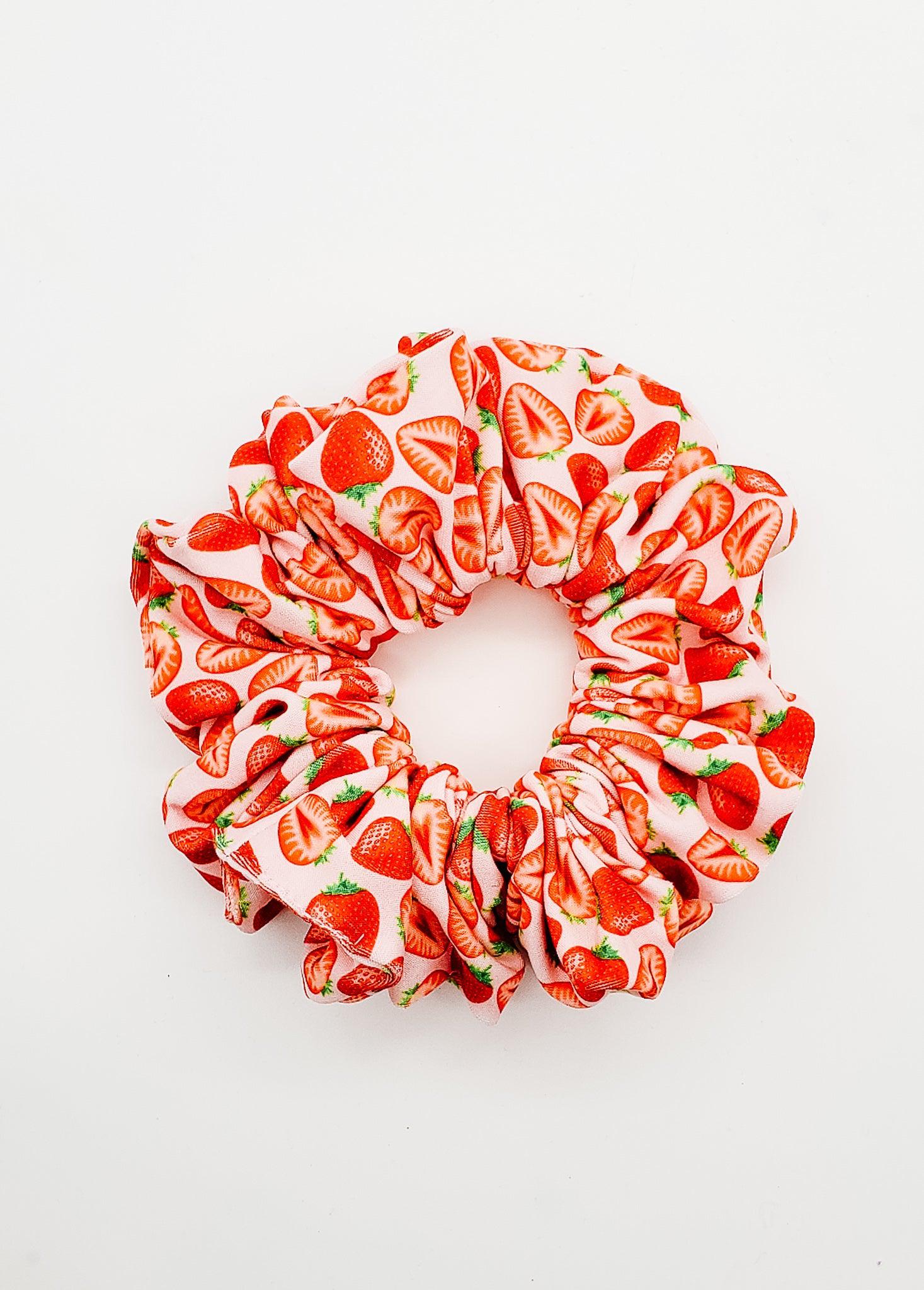 Strawberry - XL Scrunchie-Scrunchie-Elie’s Bows