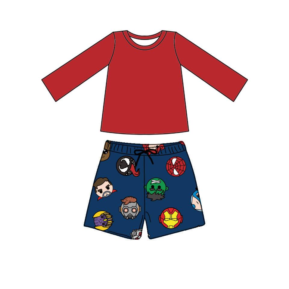 Super Hero - Two Piece Boys Swim Suit PRE-ORDER-Bathing suits-Elie’s Bows