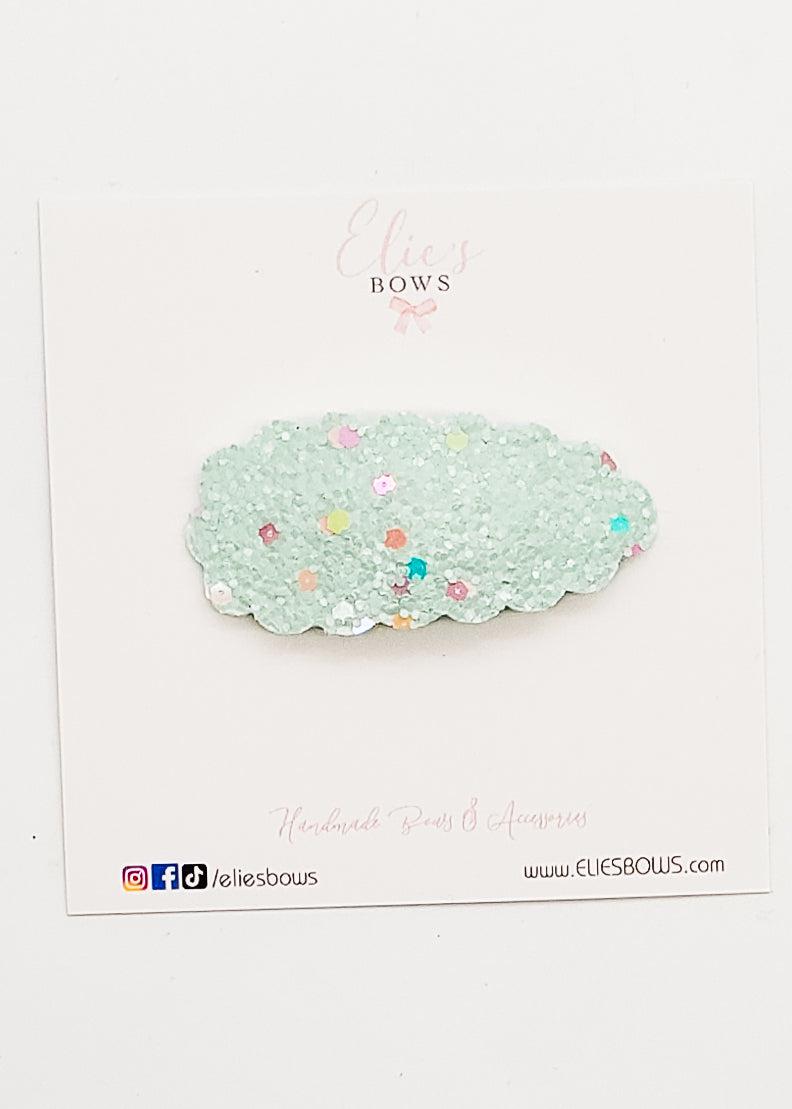 Teal Confetti - Snap Clip - 2.5"-Snap Clips-Elie’s Bows